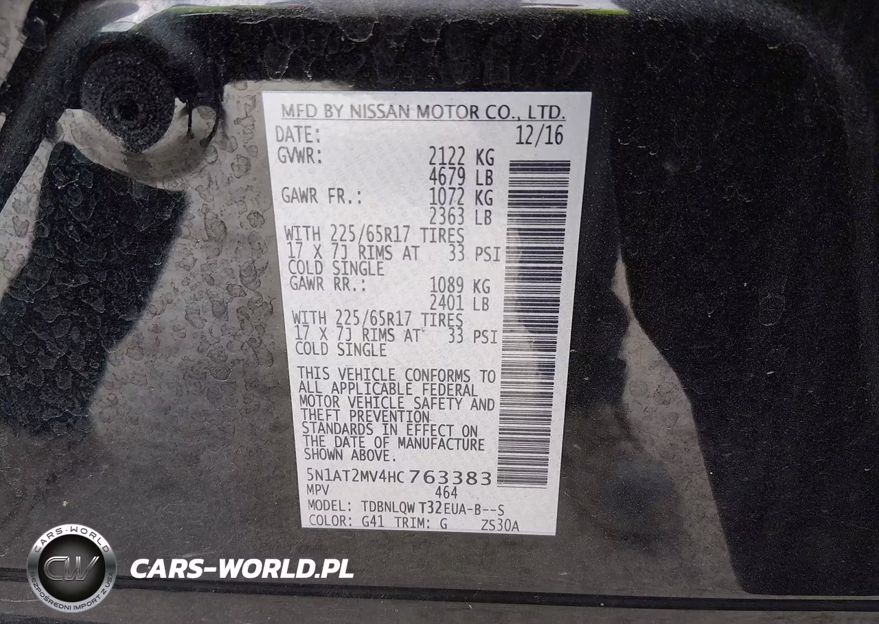 2017 Nissan Rogue Sv VIN:5N1AT2MV4HC763383 - 9