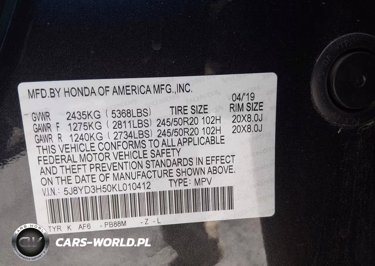 2019 Acura Mdx Tech Pkg VIN:5J8YD3H50KL010412 - 9