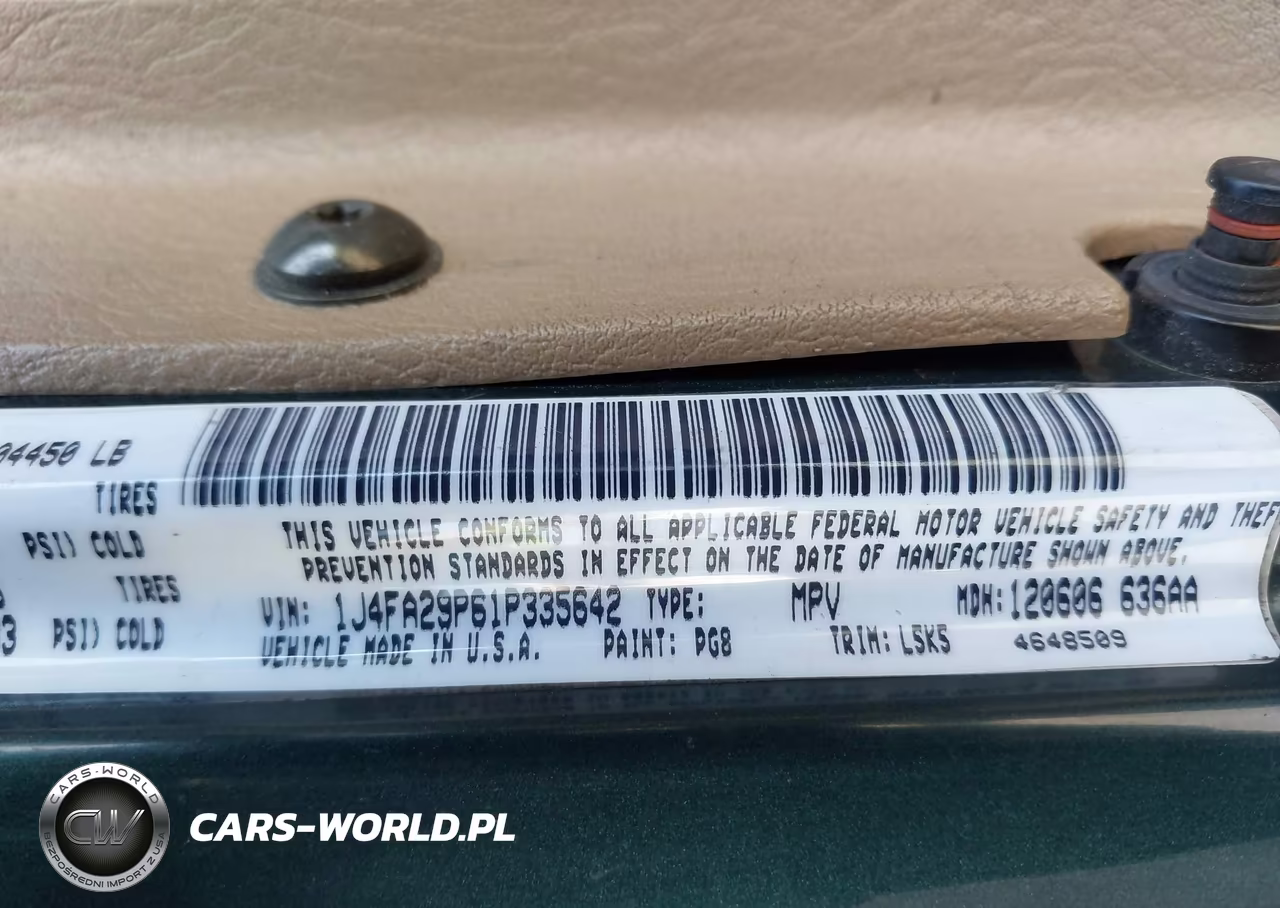 2001 Jeep Wrangler Se VIN:1J4FA29P61P335642 - 9
