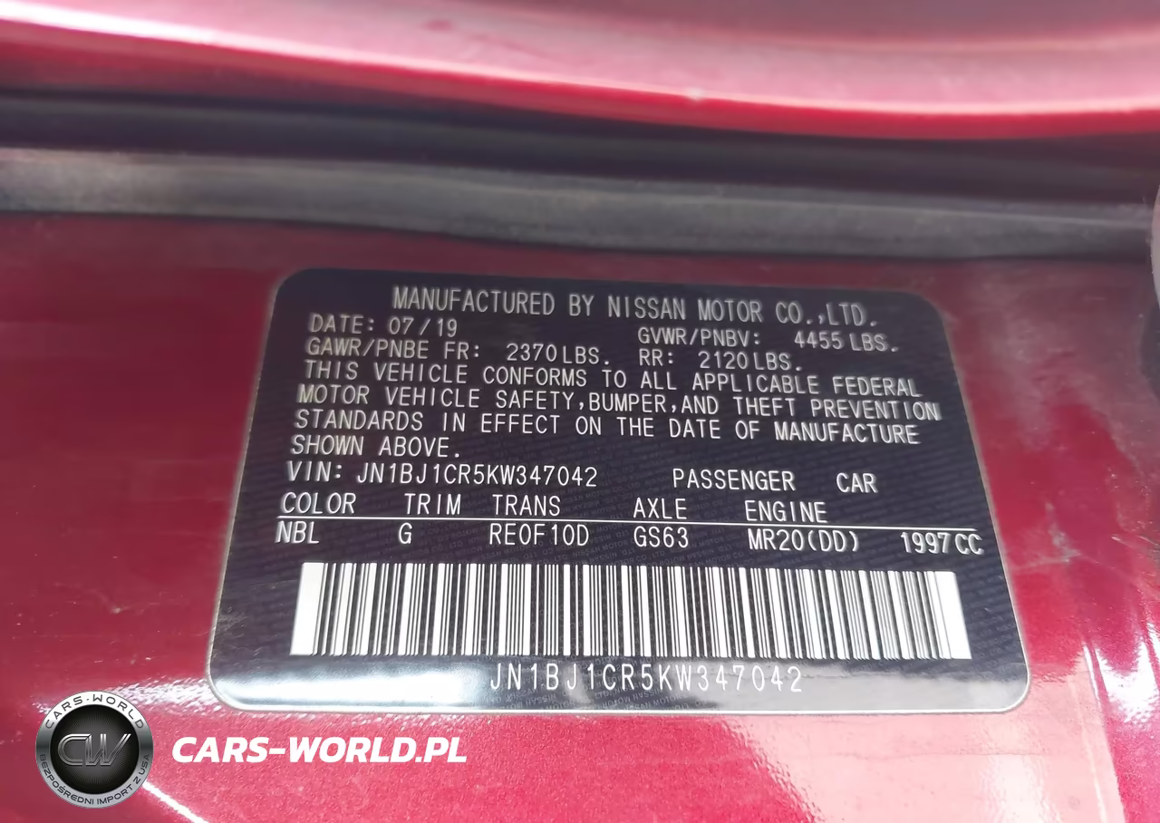 2019 Nissan Rogue Sport Sv VIN:JN1BJ1CR5KW347042 - 9