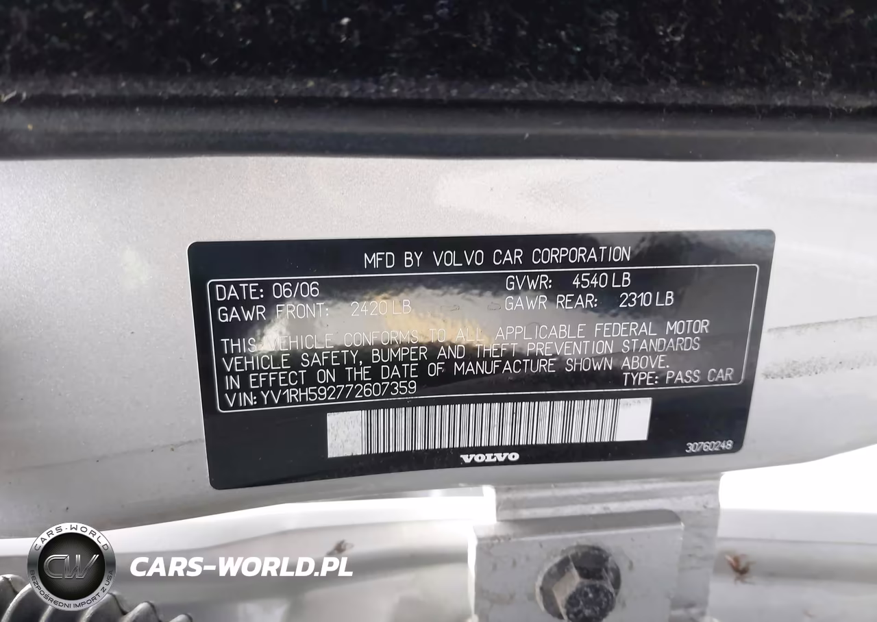 2007 Volvo S60 2.5T VIN:YV1RH592772607359 - 9