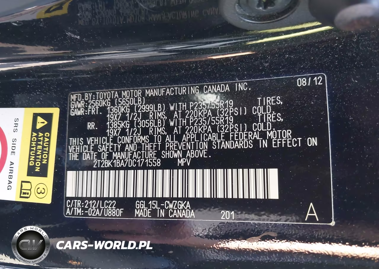 2013 Lexus Rx 350 F Sport VIN:2T2BK1BA7DC171558 - 9