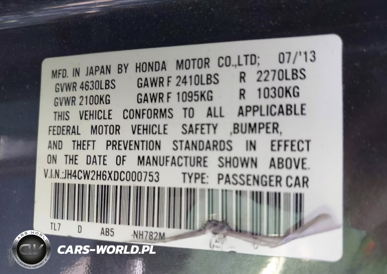 2013 Acura Tsx 2.4 VIN:JH4CW2H6XDC000753 - 9