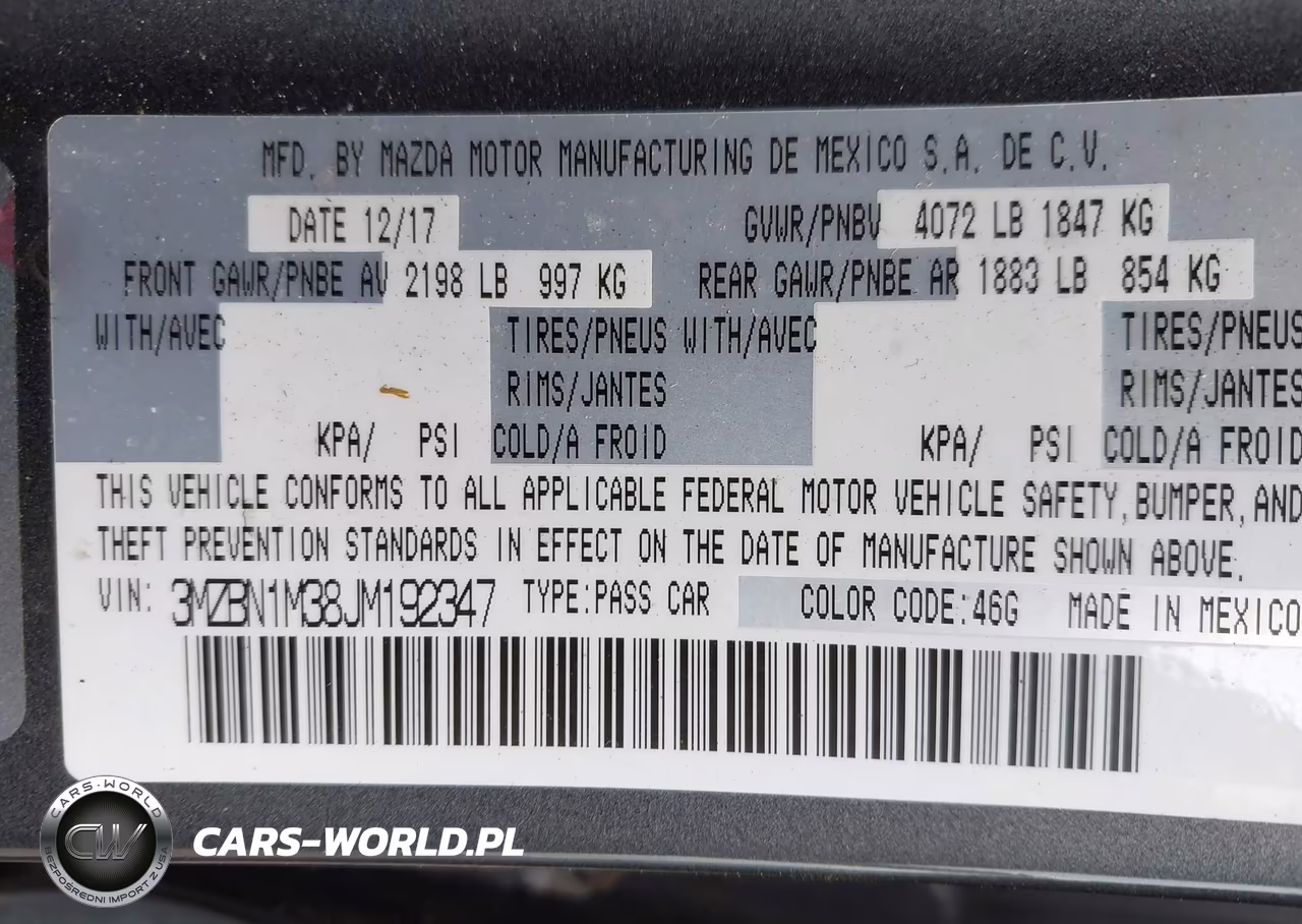 2018 Mazda Mazda3 Grand Touring VIN:3MZBN1M38JM192347 - 9