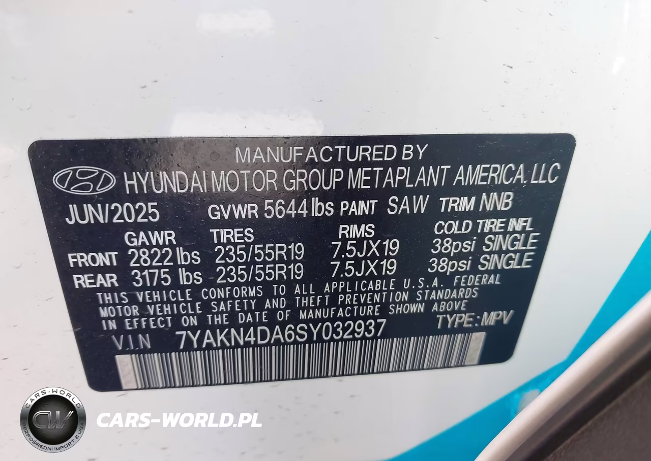 2025 Hyundai Ioniq 5 Sel VIN:7YAKN4DA6SY032937 - 9