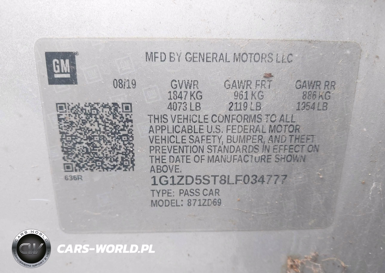 2020 Chevrolet Malibu Fwd Lt VIN:1G1ZD5ST8LF034777 - 9