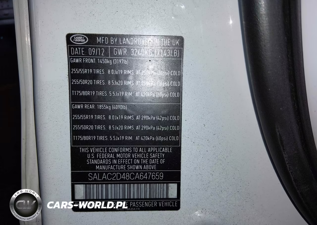2012 Land Rover Lr4 VIN:SALAC2D48CA647659 - 9