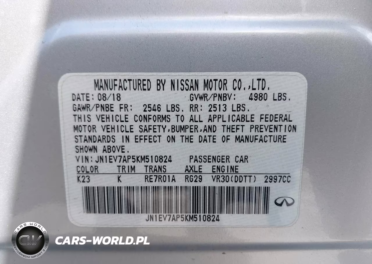 2019 Infiniti Q50 3.0T Luxe VIN:JN1EV7AP5KM510824 - 9