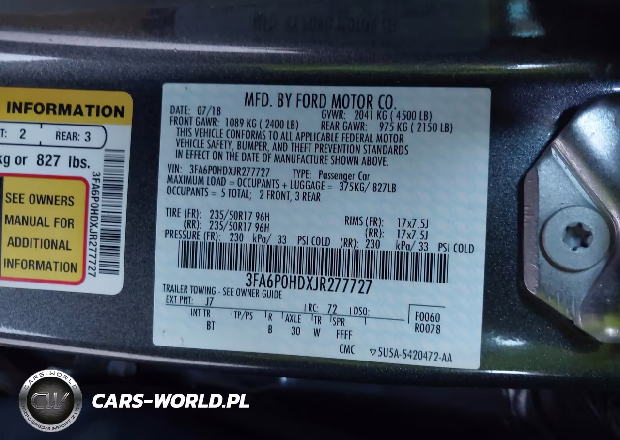 2018 Ford Fusion Se VIN:3FA6P0HDXJR277727 - 9
