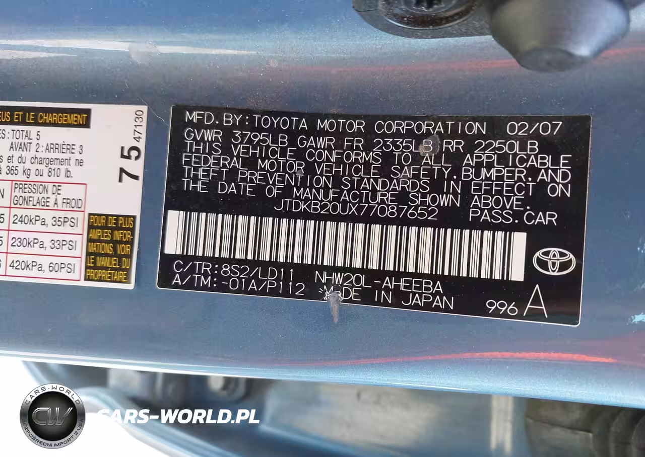 2007 Toyota Prius VIN:JTDKB20UX77087652 - 9
