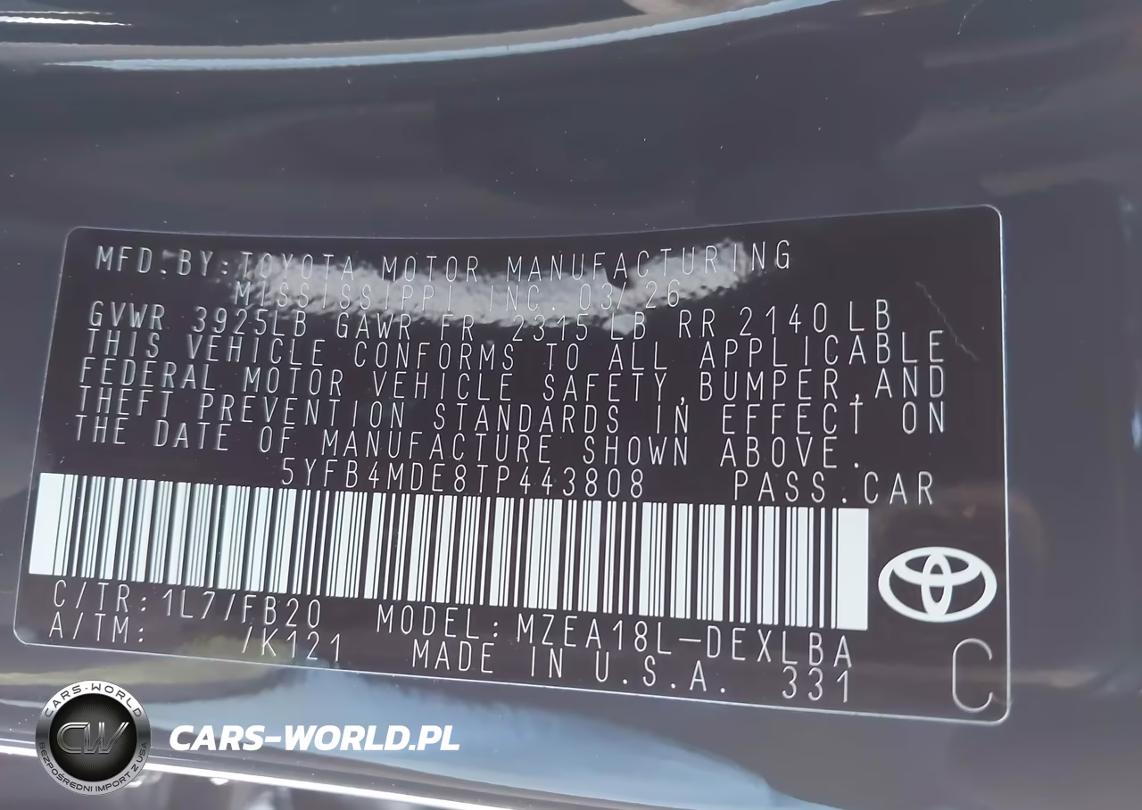 2026 Toyota Corolla Le VIN:5YFB4MDE8TP443808 - 9
