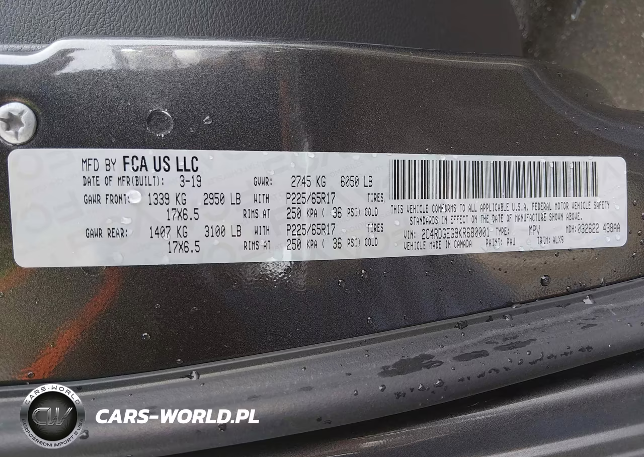 2019 Dodge Grand Caravan Gt VIN:2C4RDGEG9KR680001 - 9