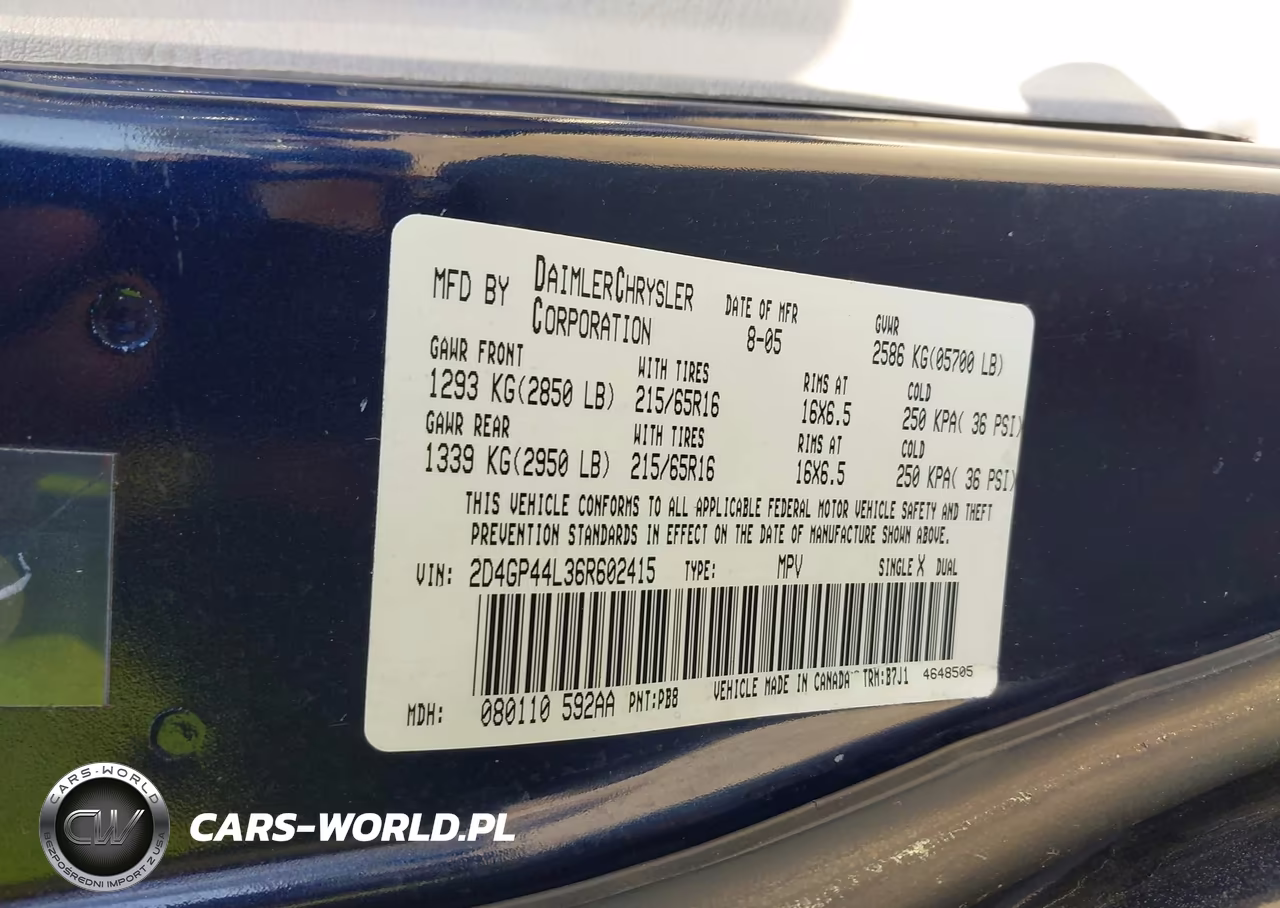 2006 Dodge Grand Caravan Sxt VIN:2D4GP44L36R602415 - 9