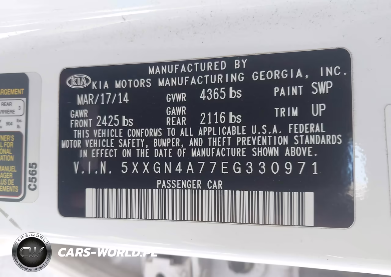 2014 Kia Optima Ex VIN:5XXGN4A77EG330971 - 9