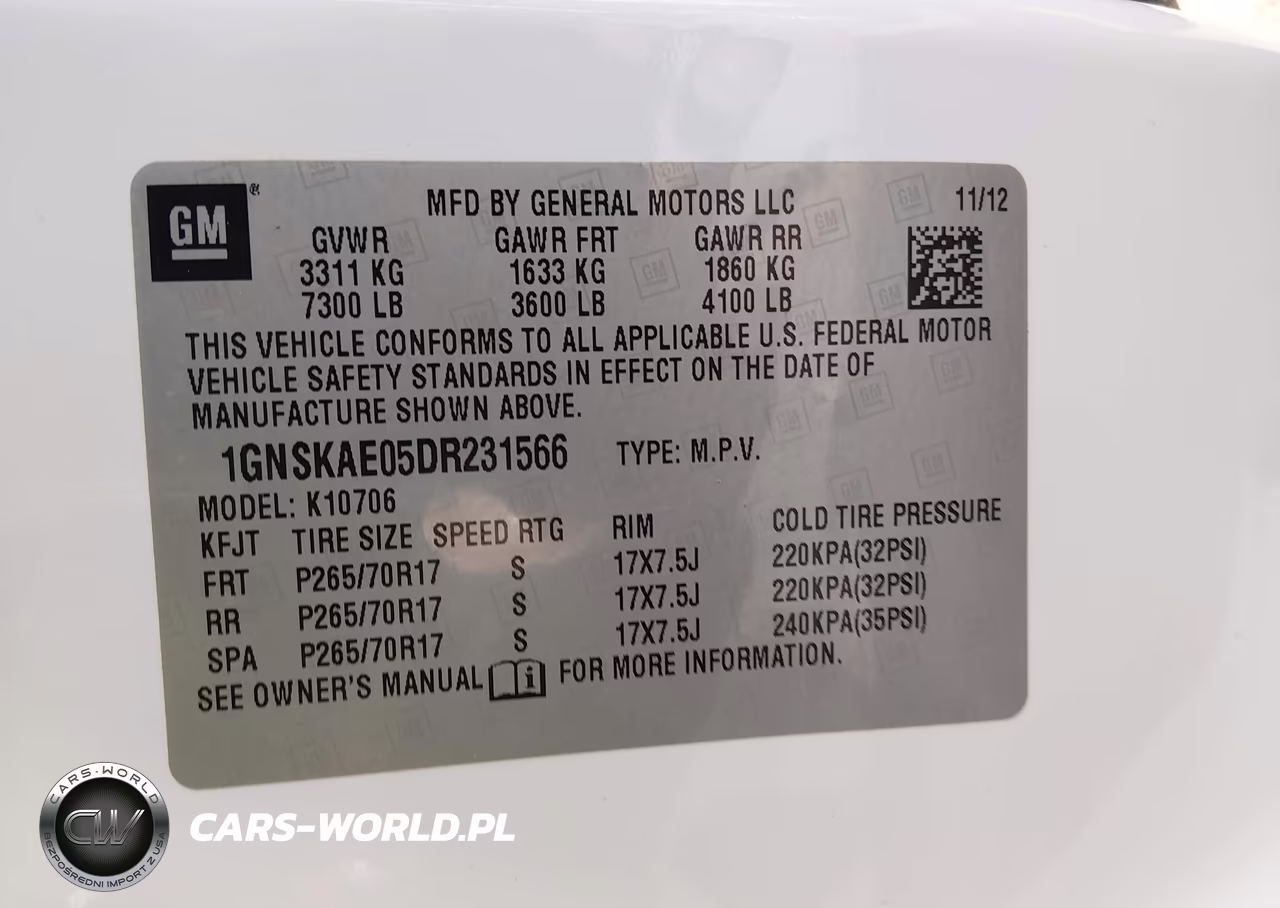 2013 Chevrolet Tahoe Ls VIN:1GNSKAE05DR231566 - 9