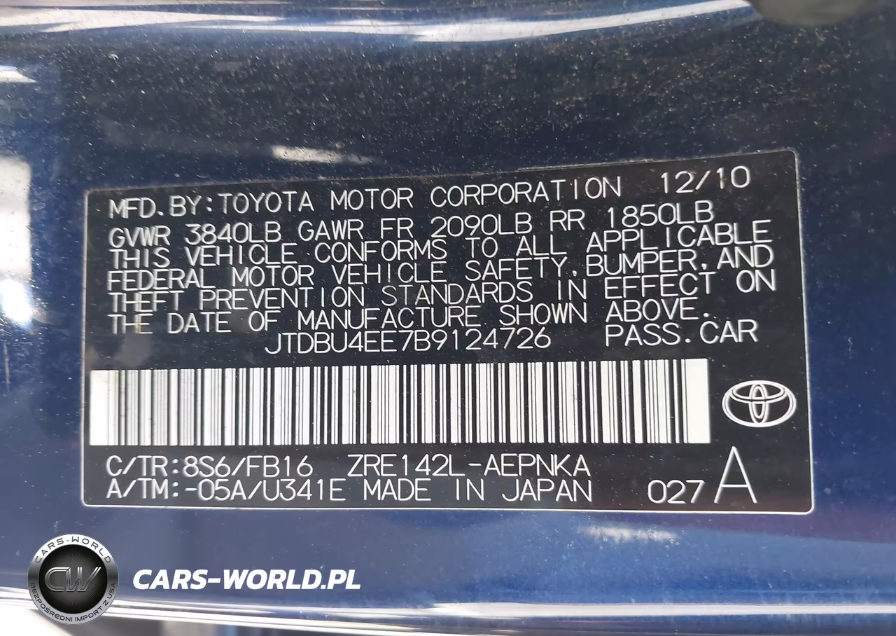 2011 Toyota Corolla Le VIN:JTDBU4EE7B9124726 - 9