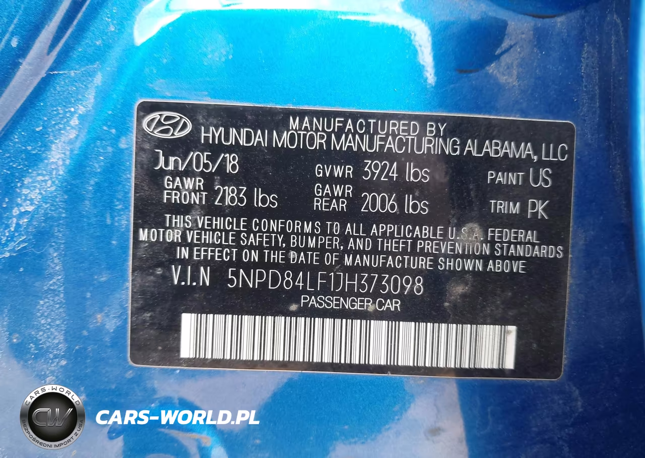 2018 Hyundai Elantra Sel VIN:5NPD84LF1JH373098 - 9