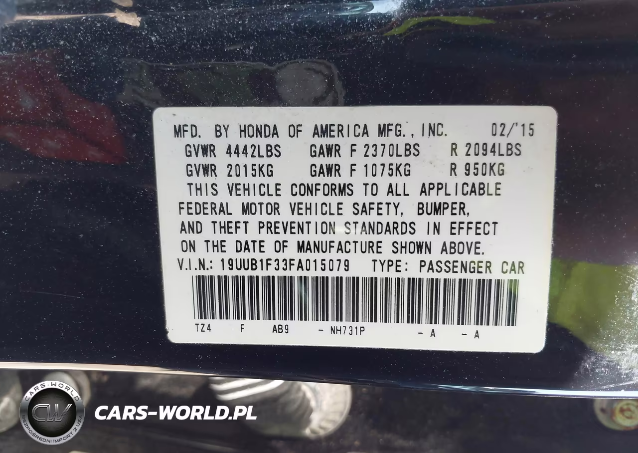 2015 Acura Tlx VIN:19UUB1F33FA015079 - 9