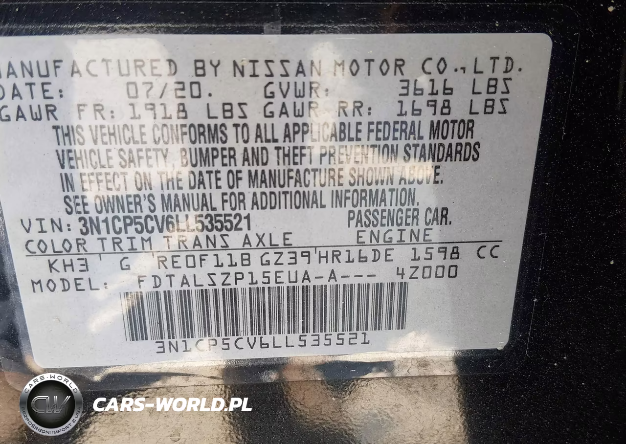 2020 Nissan Kicks Sv Xtronic Cvt VIN:3N1CP5CV6LL535521 - 9