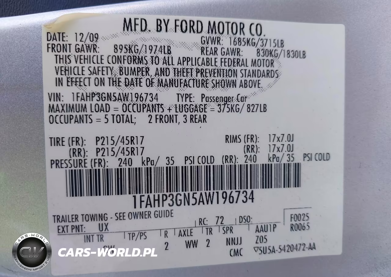 2010 Ford Focus Ses VIN:1FAHP3GN5AW196734 - 9