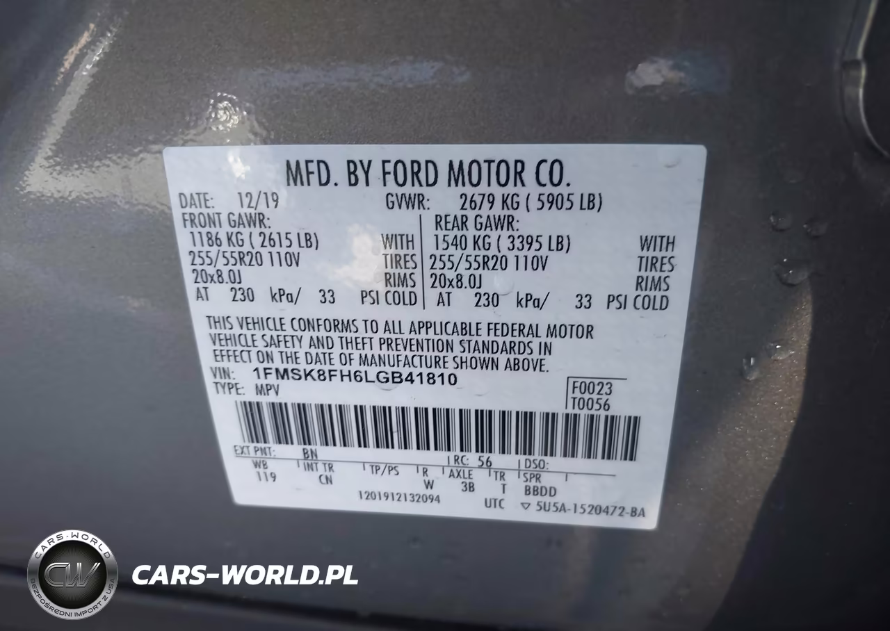 2020 Ford Explorer Limited VIN:1FMSK8FH6LGB41810 - 9