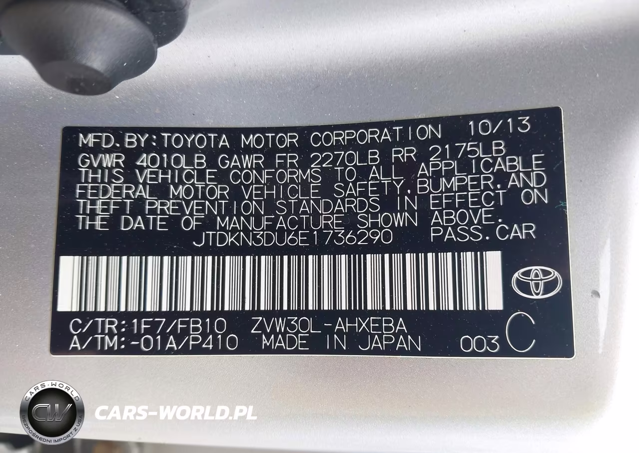 2014 Toyota Prius Five-Four-Three-Two VIN:JTDKN3DU6E1736290 - 9