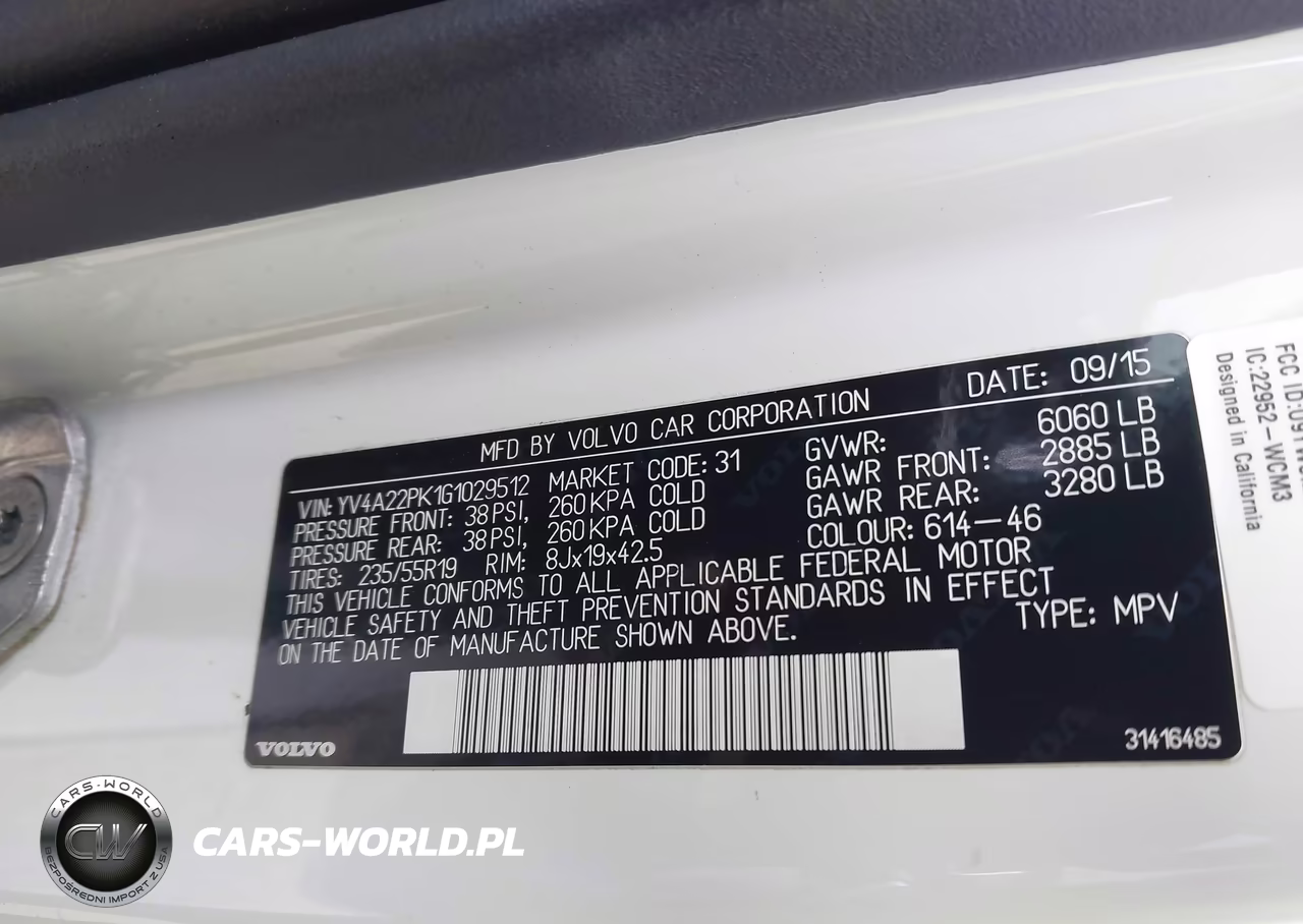 2016 Volvo Xc90 T6 Momentum VIN:YV4A22PK1G1029512 - 9