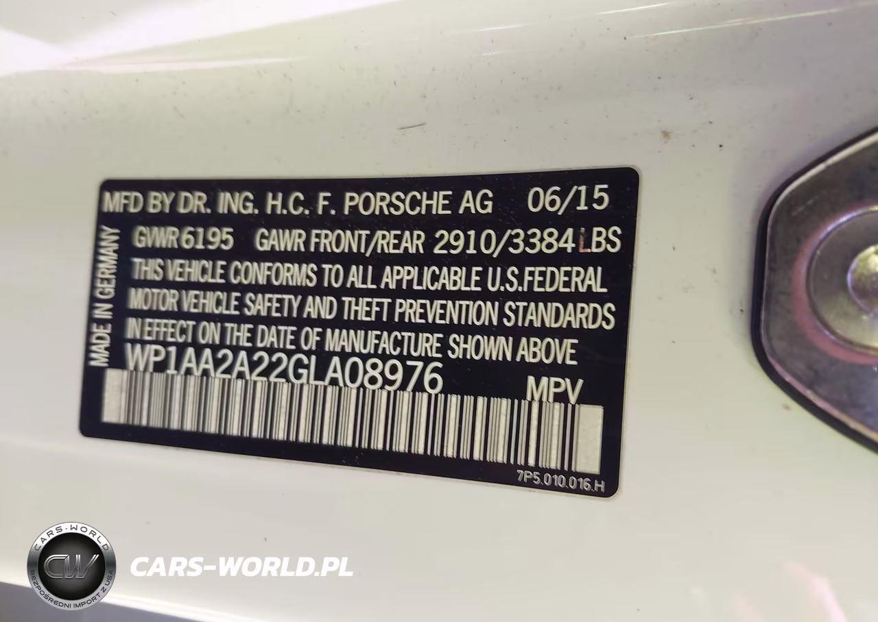 2016 Porsche Cayenne VIN:WP1AA2A22GLA08976 - 9