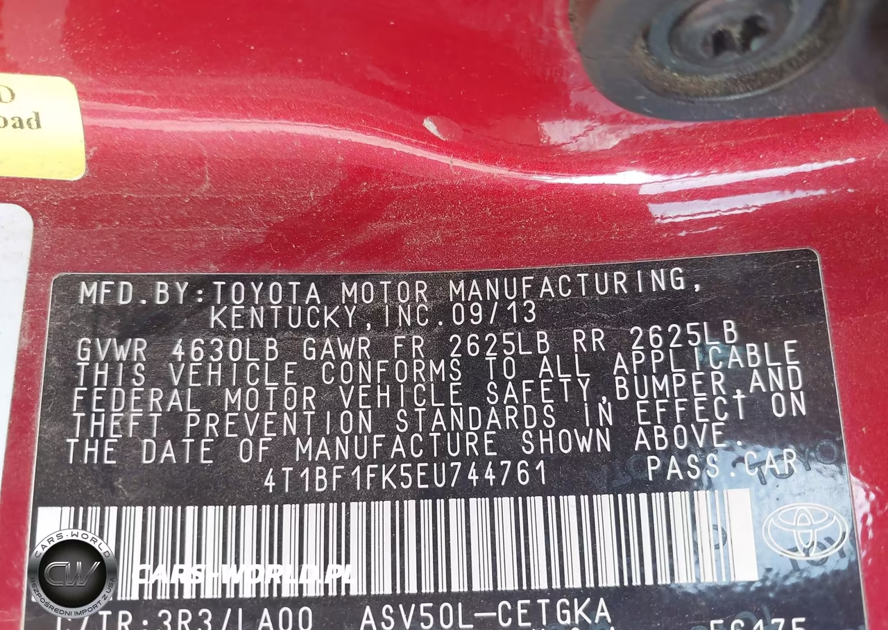 2014 Toyota Camry Xle VIN:4T1BF1FK5EU744761 - 9