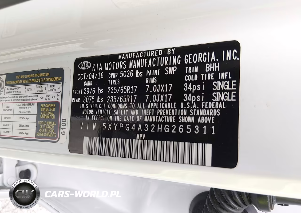 2017 Kia Sorento 2.4L Lx VIN:5XYPG4A32HG265311 - 9