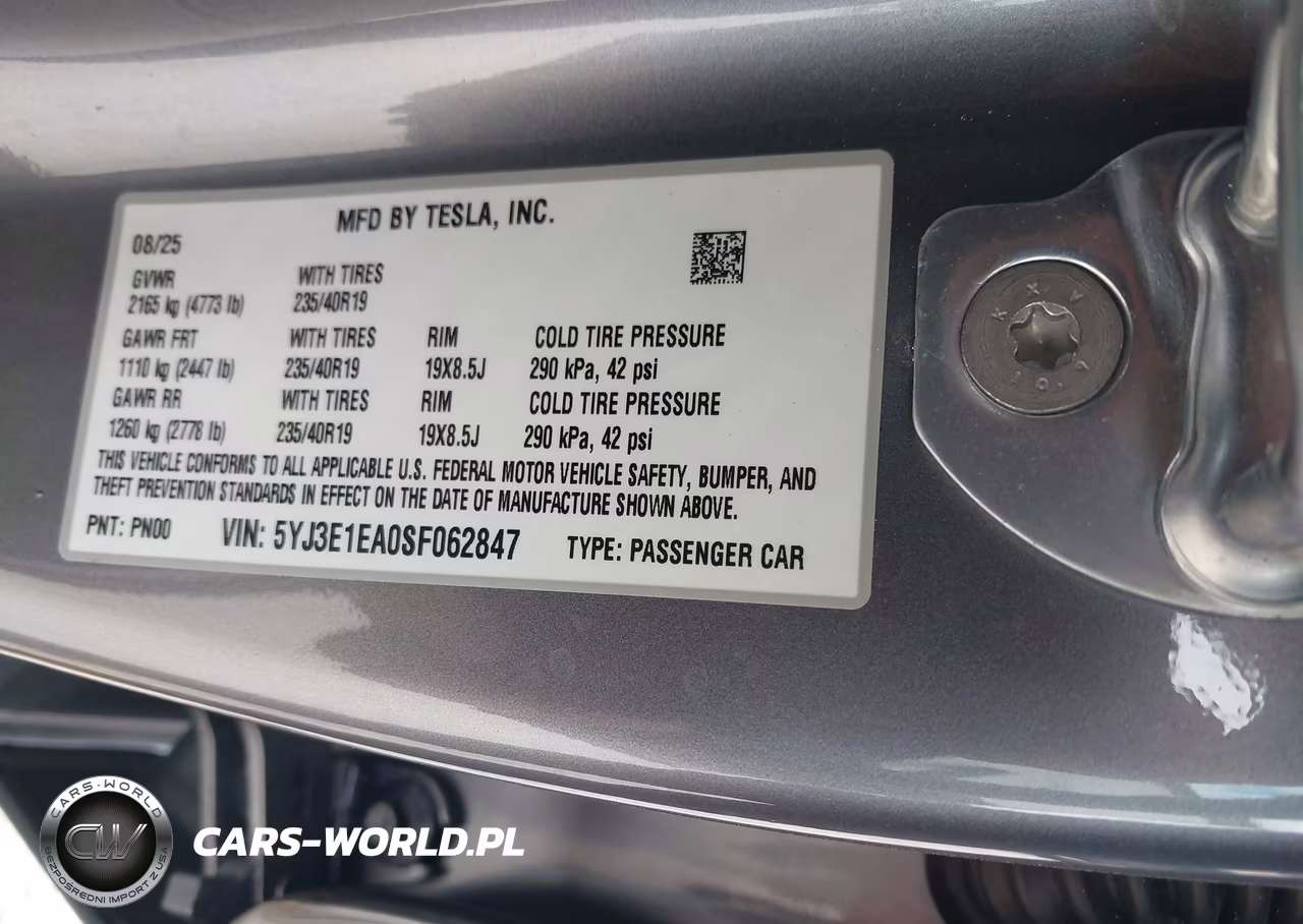 2025 Tesla Model 3 Long Range Rear-Wheel Drive-Standard Rear-Wheel Drive VIN:5YJ3E1EA0SF062847 - 9