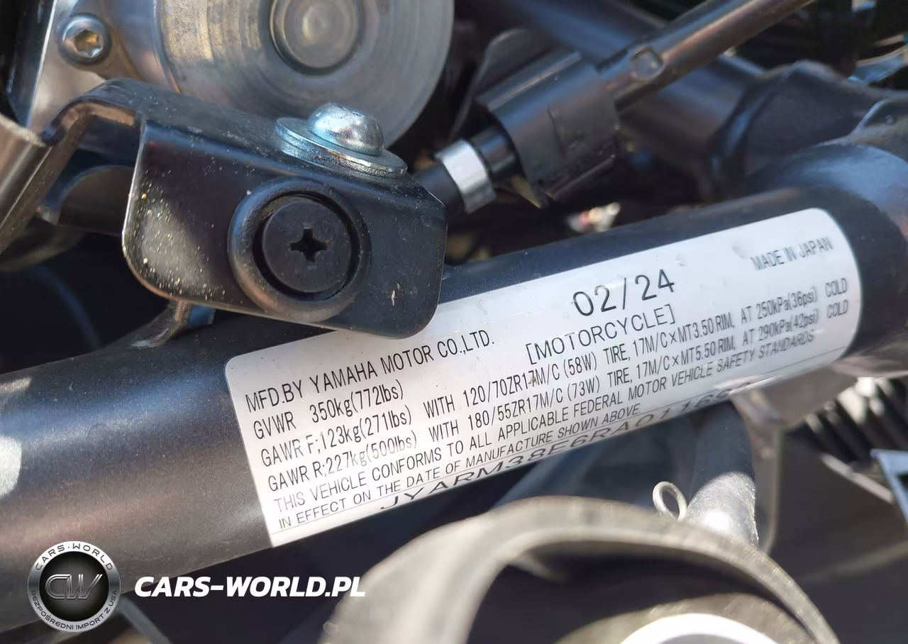2024 Yamaha Yzfr7 VIN:JYARM38E6RA011696 - 10
