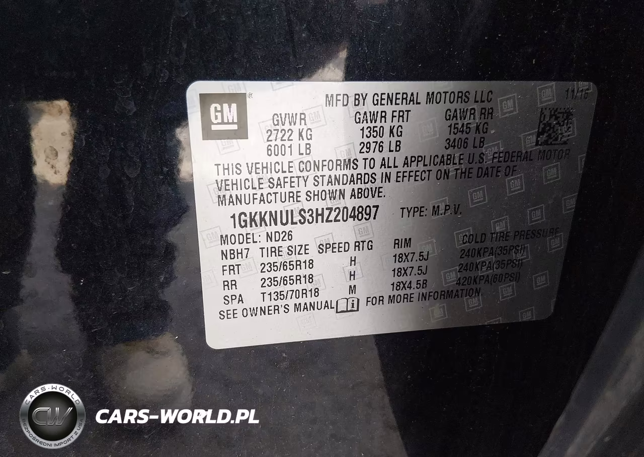 2017 GMC Acadia Slt-1 VIN:1GKKNULS3HZ204897 - 9