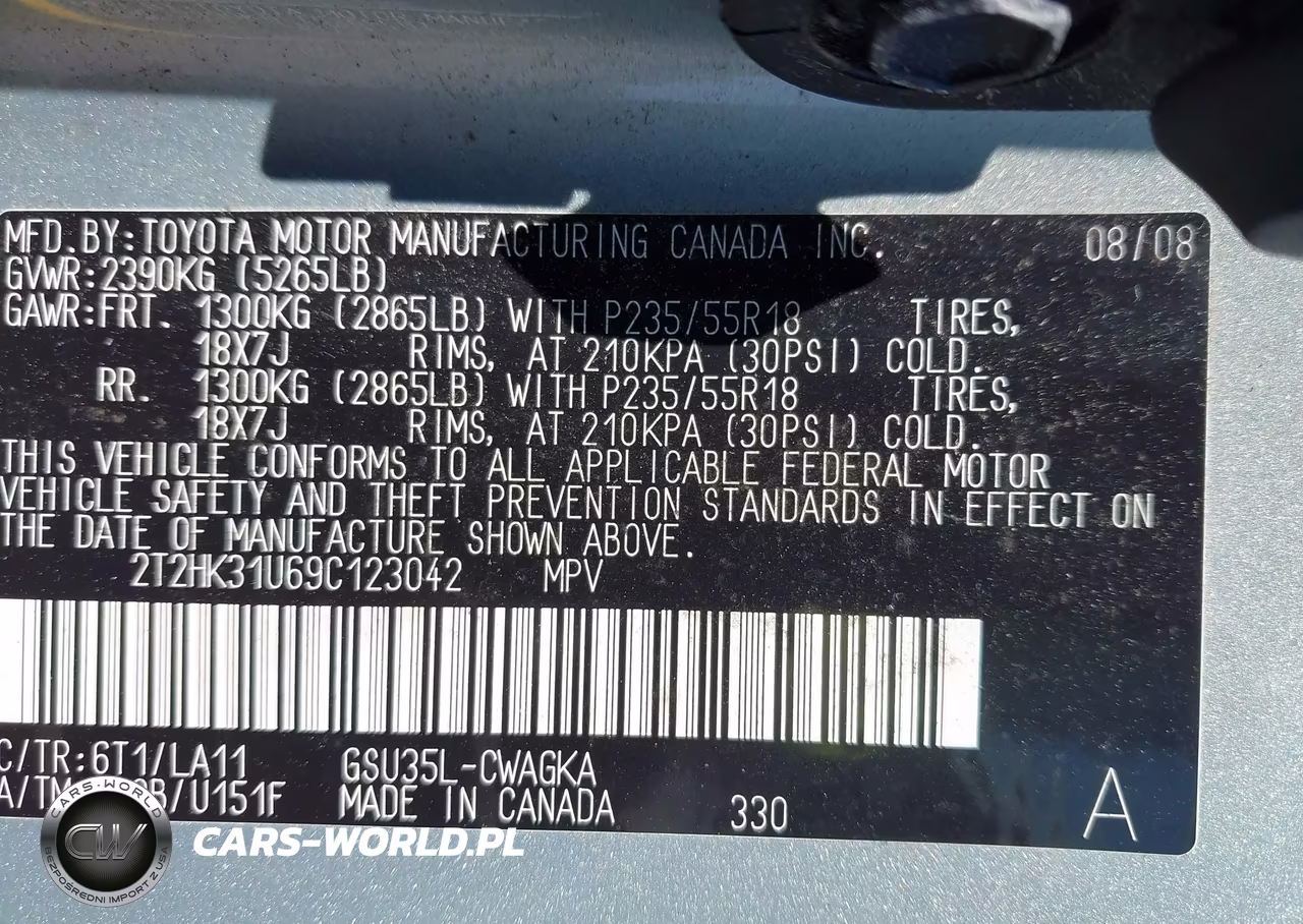 2009 Lexus Rx 350 VIN:2T2HK31U69C123042 - 9