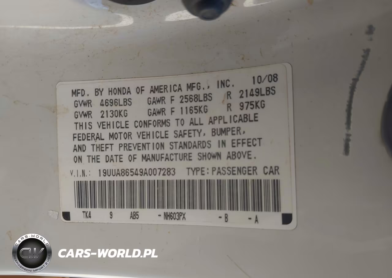 2009 Acura Tl 3.5 VIN:19UUA86549A007283 - 9