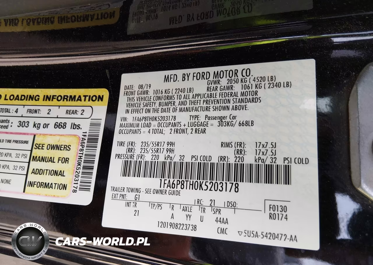 2019 Ford Mustang Ecoboost VIN:1FA6P8TH0K5203178 - 9