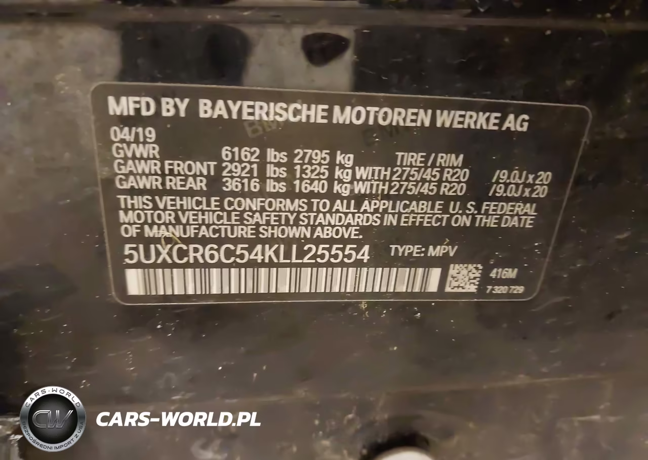 2019 BMW X5 xDrive40I VIN:5UXCR6C54KLL25554 - 9