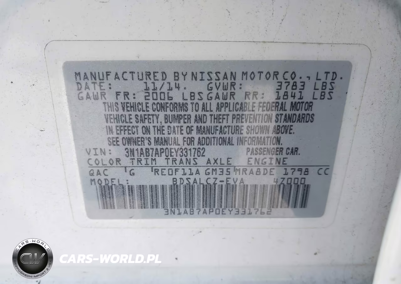 2014 Nissan Sentra S VIN:3N1AB7AP0EY331762 - 9
