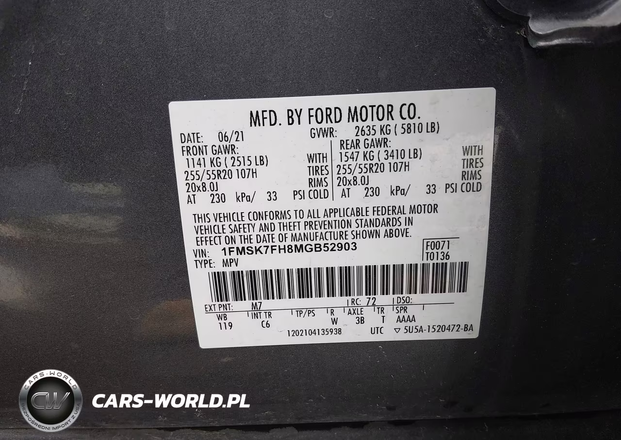 2021 Ford Explorer Limited VIN:1FMSK7FH8MGB52903 - 9