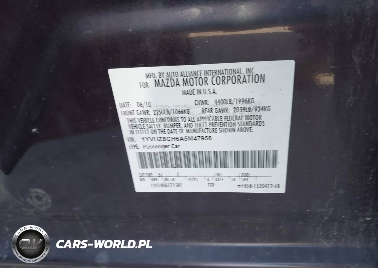 2010 Mazda Mazda6 I Touring VIN:1YVHZ8CH6A5M47956 - 9