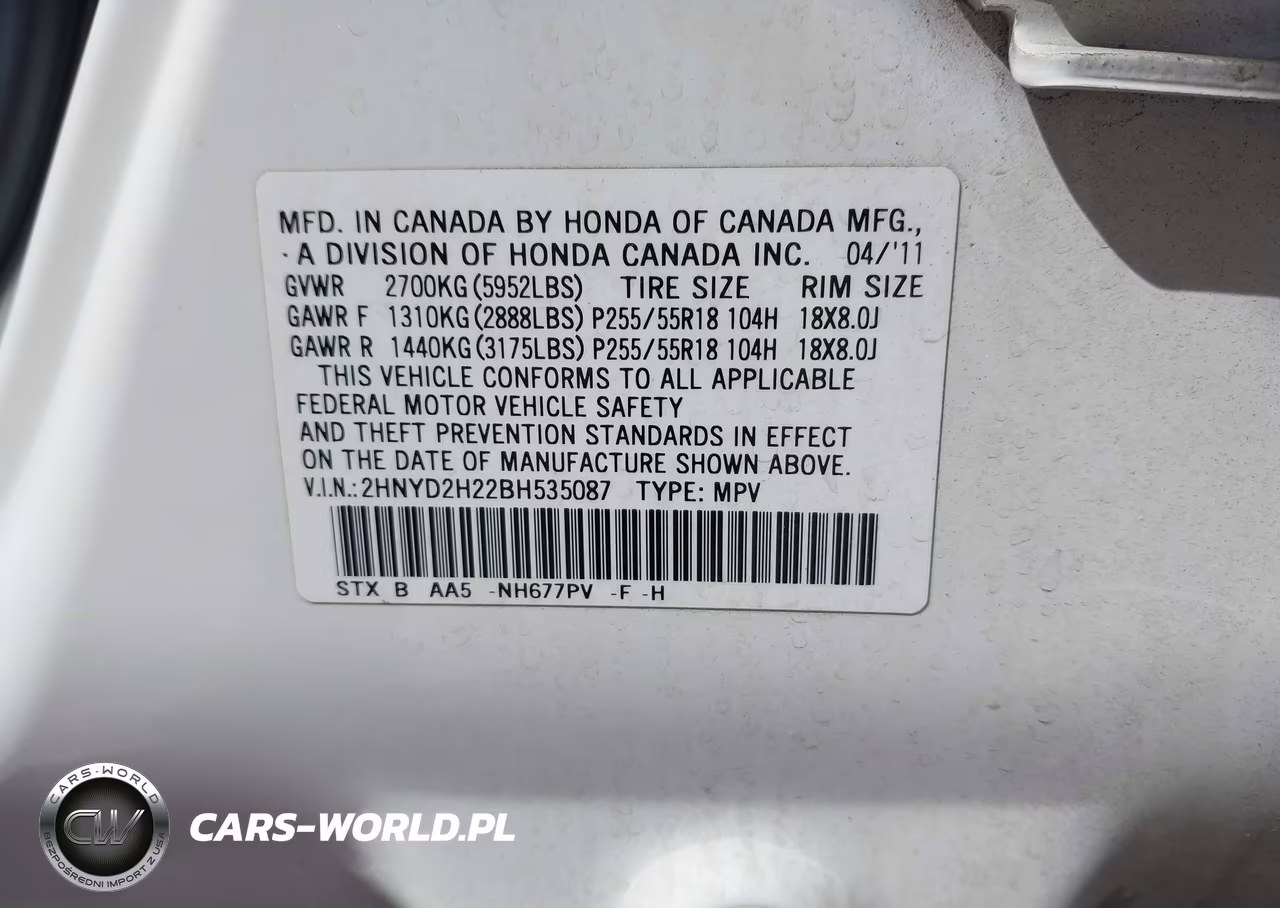 2011 Acura Mdx VIN:2HNYD2H22BH535087 - 9