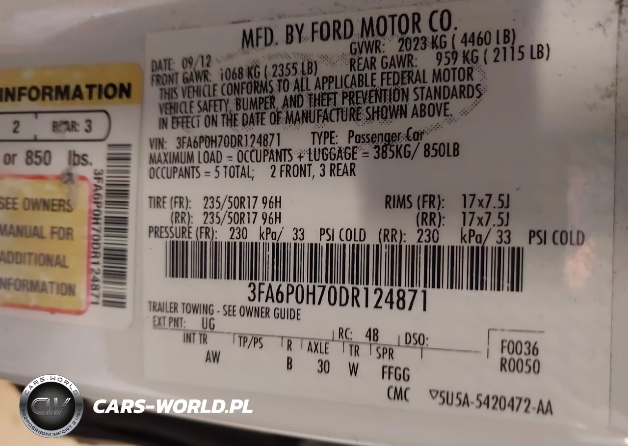 2013 Ford Fusion Se VIN:3FA6P0H70DR124871 - 9