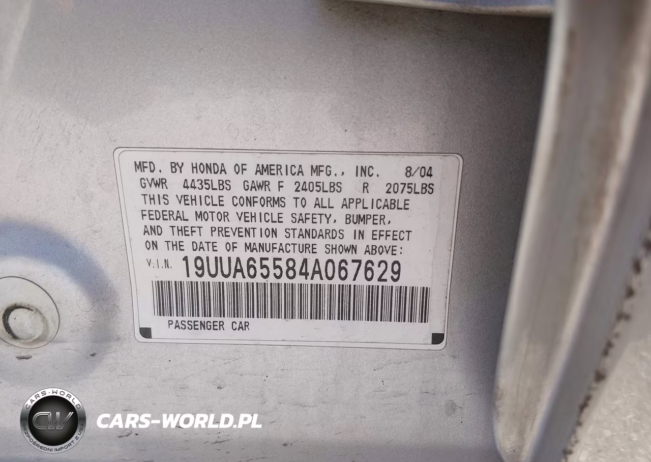 2004 Acura Tl VIN:19UUA65584A067629 - 9