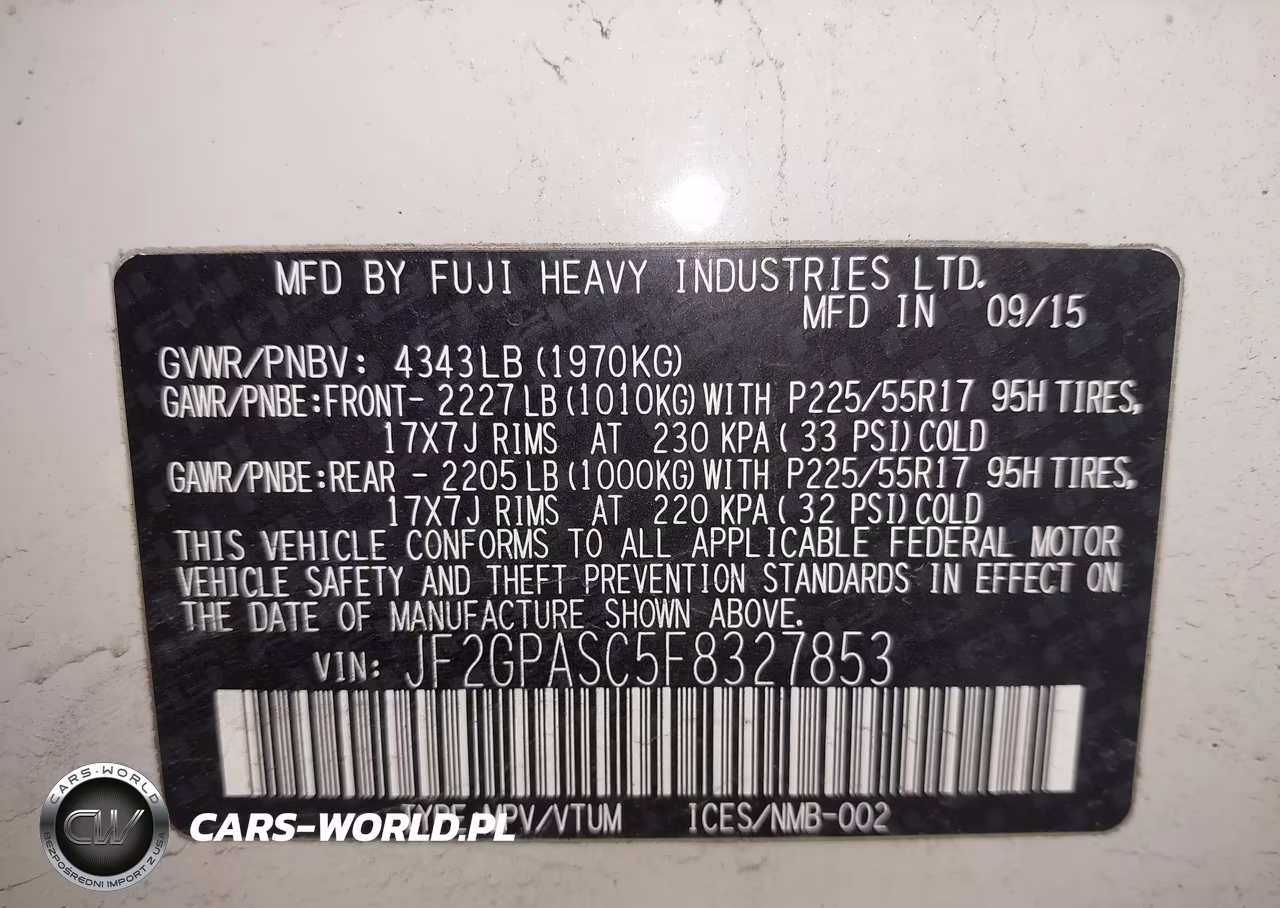 2015 Subaru Xv Crosstrek 2.0I Limited VIN:JF2GPASC5F8327853 - 9