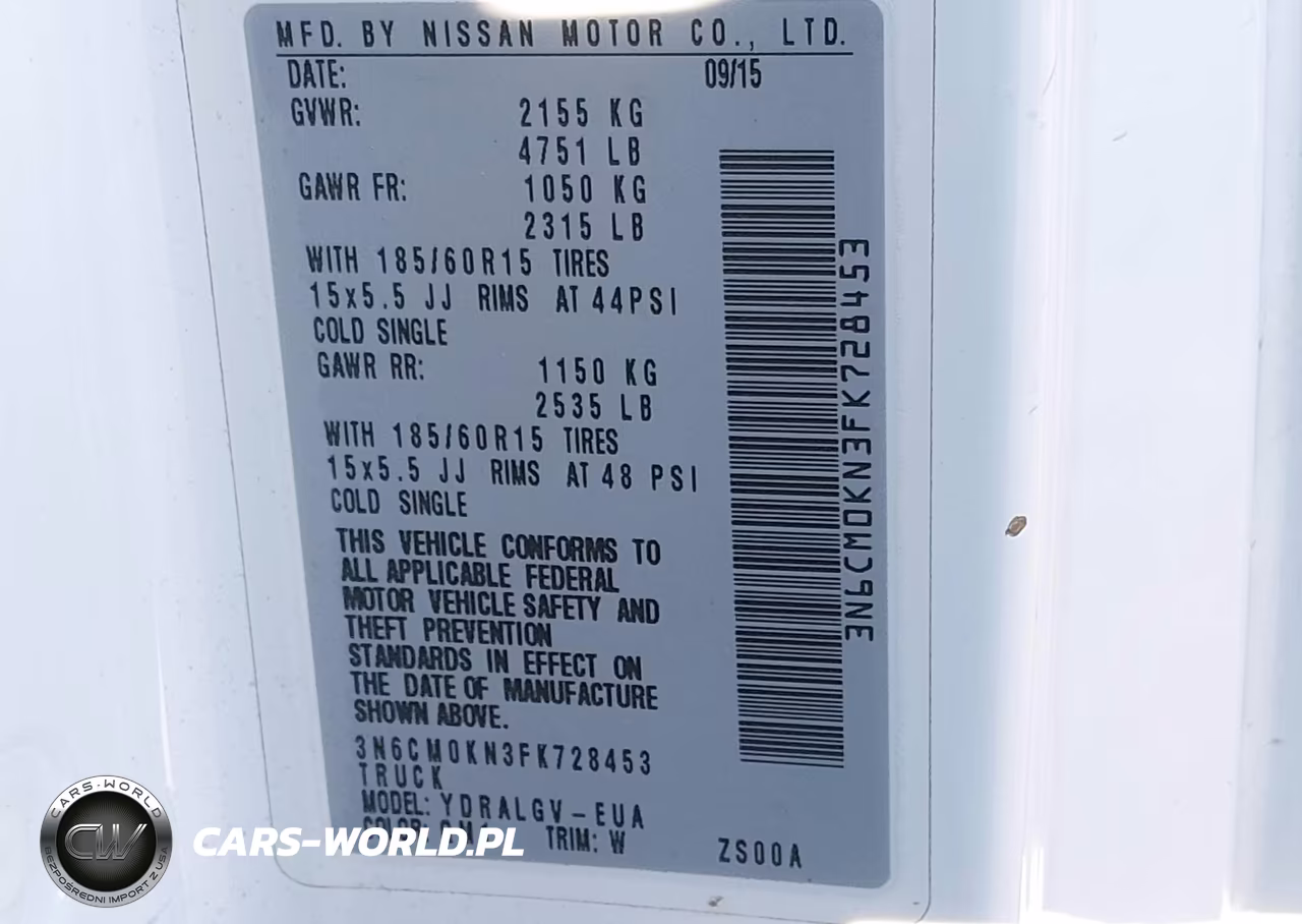 2015 Nissan Nv200 Sv VIN:3N6CM0KN3FK728453 - 9