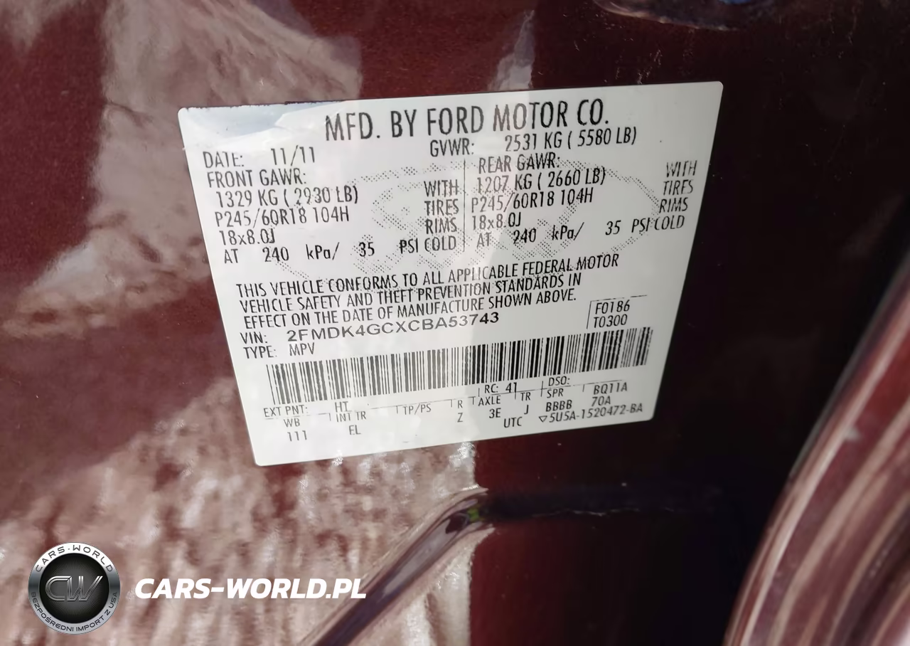 2012 Ford Edge Se VIN:2FMDK4GCXCBA53743 - 9
