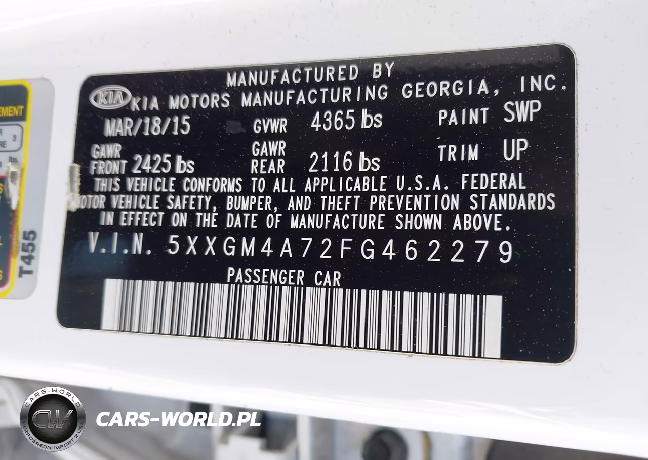 2015 Kia Optima Lx VIN:5XXGM4A72FG462279 - 9