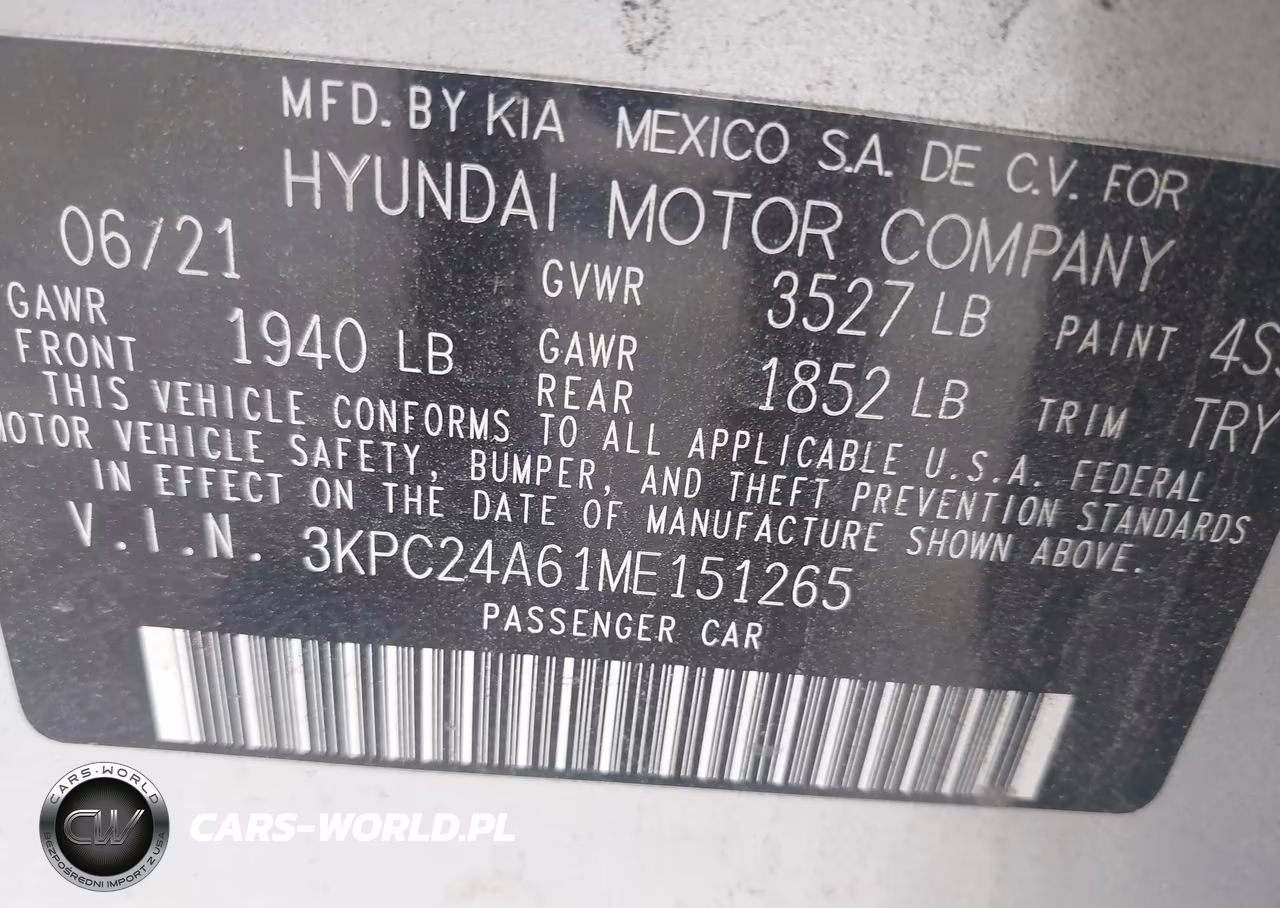2021 Hyundai Accent Se VIN:3KPC24A61ME151265 - 9