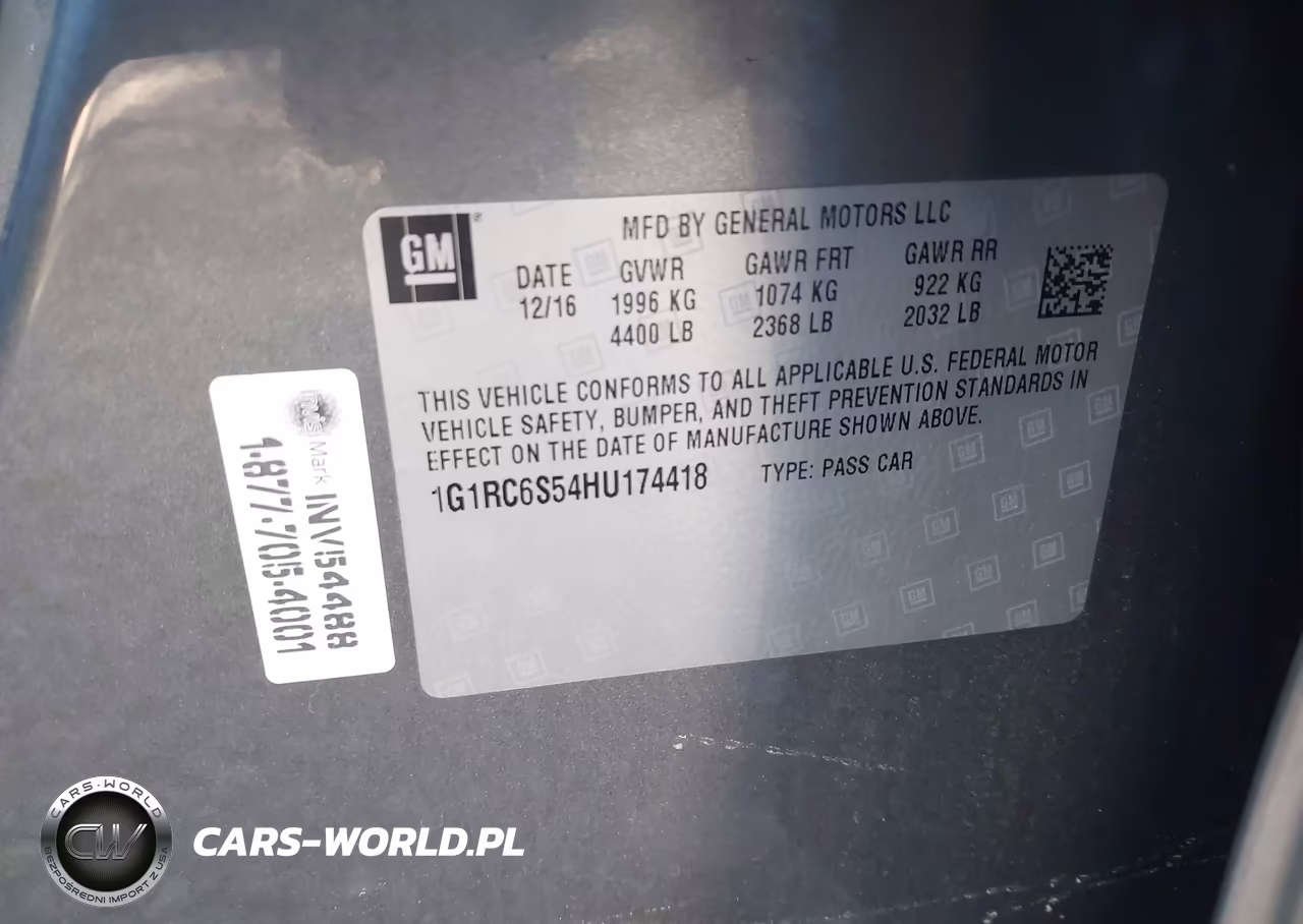 2017 Chevrolet Volt Lt VIN:1G1RC6S54HU174418 - 9