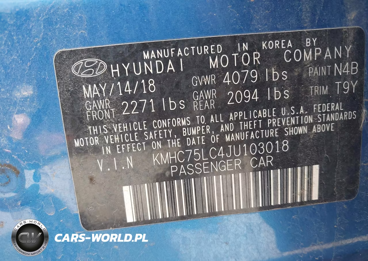2018 Hyundai Ioniq Hybrid Sel VIN:KMHC75LC4JU103018 - 9